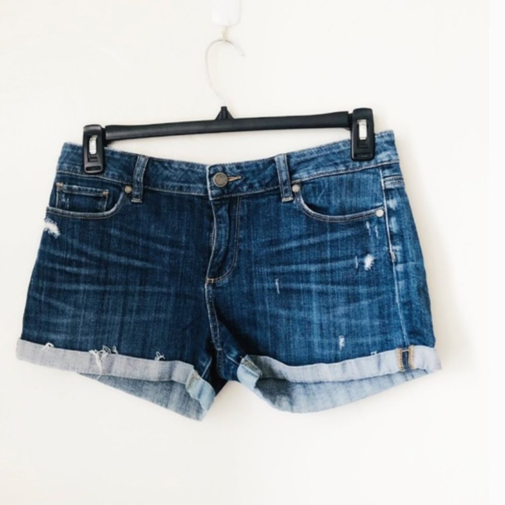 Paige Jimmy Jimmy Distressed Denim Short Size: 30